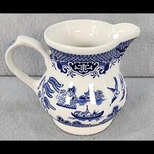 Churchill Blue Willow Creamer Pitcher England